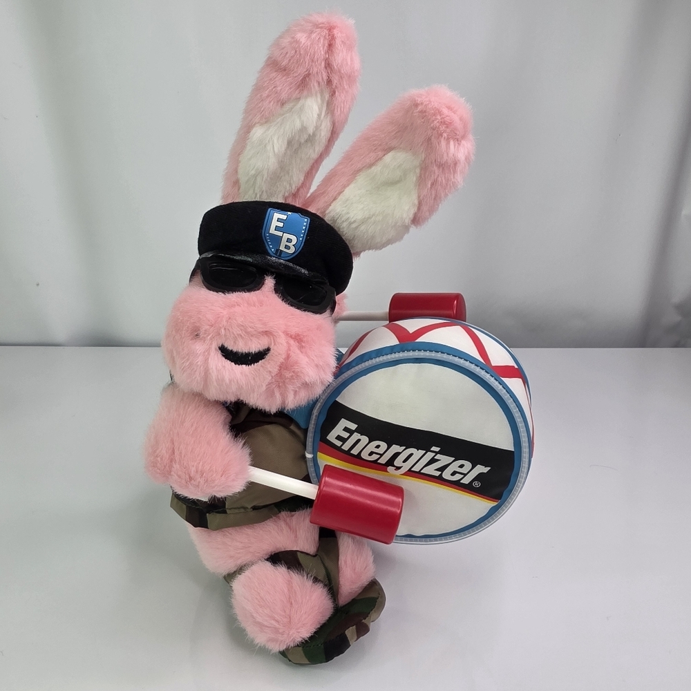 Energizer Bunny Promo Plush 10" Stuffed Animal Camo Jacket Flip Flops Drum 2007.
